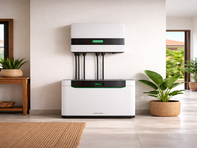 Solar battery storage system installed indoors in Lagos