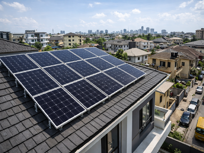 Residential rooftop solar installation in Surulere Lagos